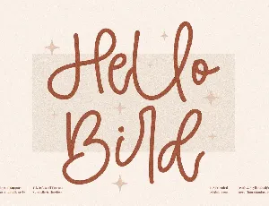 Hello Bird font