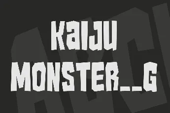 Kaiju Monster__G font