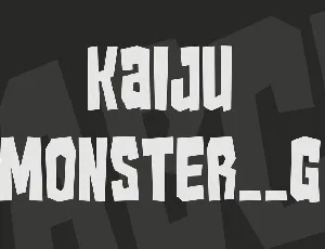 Kaiju Monster__G font