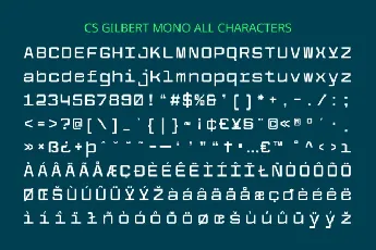 CS Gilbert Mono font