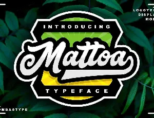 Mattoa Script Free font