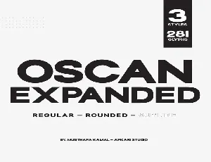 Oscan Expanded font