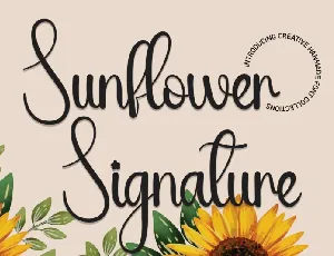 Sunflower Signature Typeface font