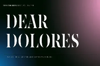 Dear Dolores font