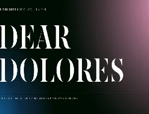 Dear Dolores font