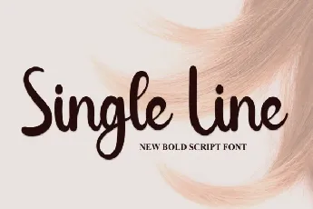 Single Line Script font