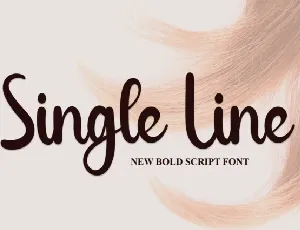 Single Line Script font