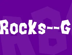 Rocks__G font