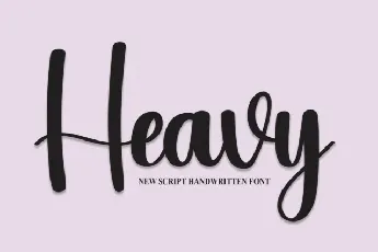 Heavy Script font