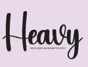 Heavy Script font