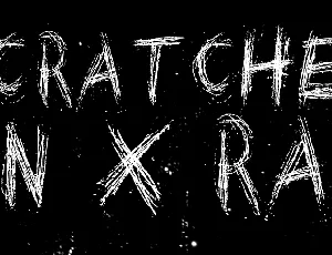 Scratched on X Ray font