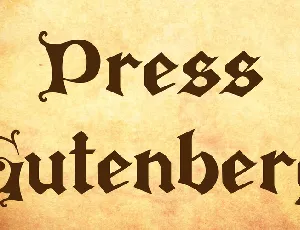 Press Gutenberg font