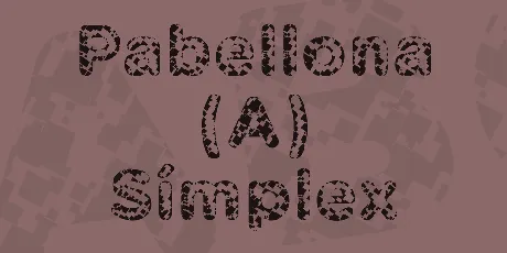 Pabellona (A) SÃ­mplex font