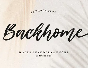 Backhome Modern Handdrawn font