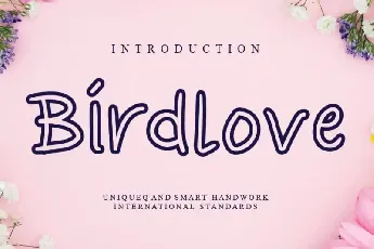 Birdlove Script font