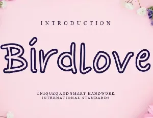 Birdlove Script font