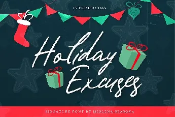 Holiday Excuses Script font