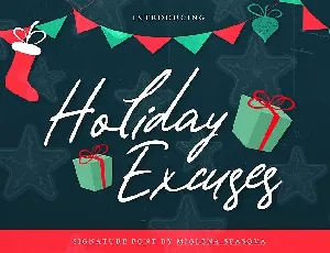 Holiday Excuses Script font