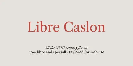 Libre Caslon font