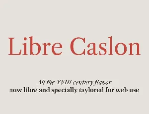 Libre Caslon font