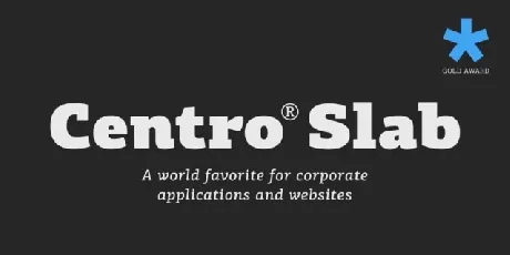 PF Centro Slab Family font