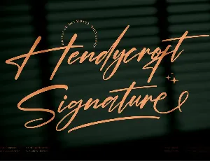 Hendycroft Signature font