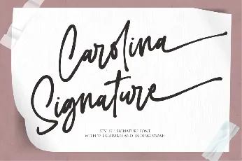 Carolina Signature font