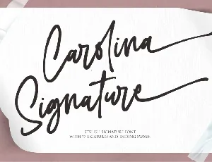 Carolina Signature font