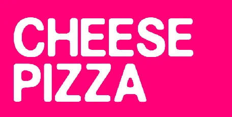 CHEESE PIZZA font