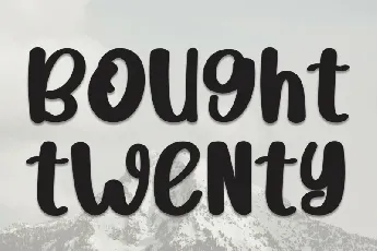 Bought Twenty font