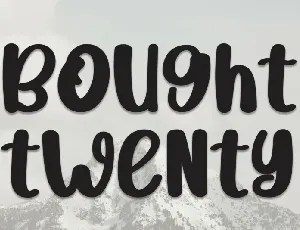 Bought Twenty font