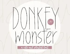 Donkey Monster font