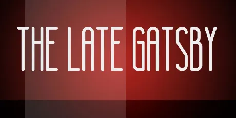 The Late Gatsby font