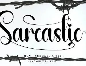 Sarcastic Script Typeface font