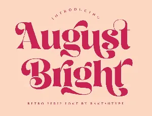 August Bright font