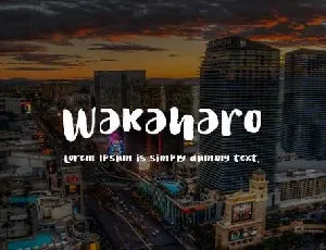 Wakaharo font