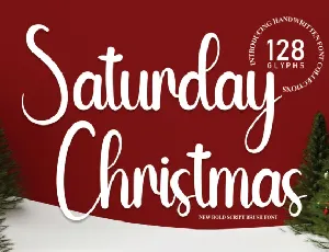 Saturday Christmas Script font