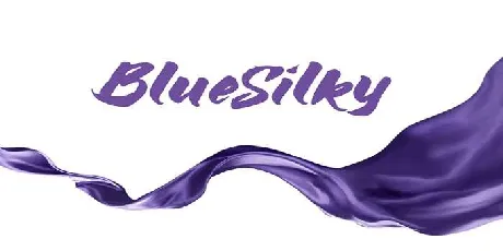 Blue Silky font