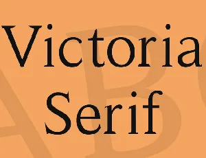 Victoria Serif font