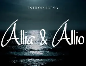 Allia & Allio font