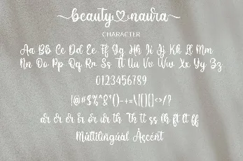 Beauty Naura font