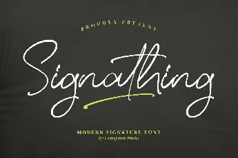 Signathing font