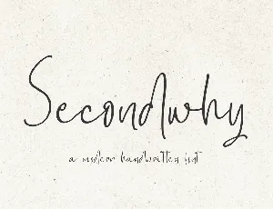 Secondwhy font