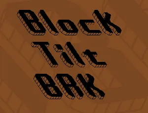 Block Tilt BRK font