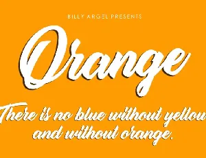 Orange Script font