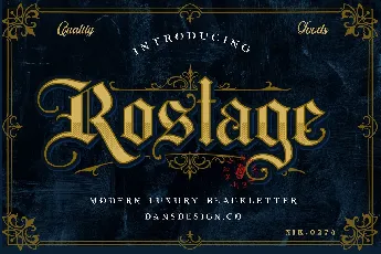 Rostage font