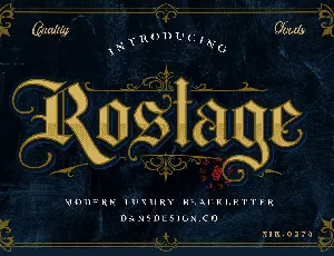 Rostage font