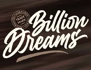 Billion Dreams Script font