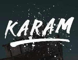 Karam Brush Free font