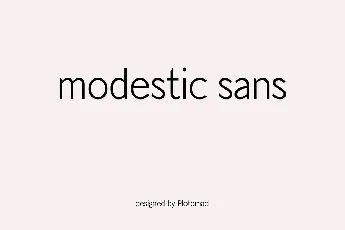 Modestic Sans font